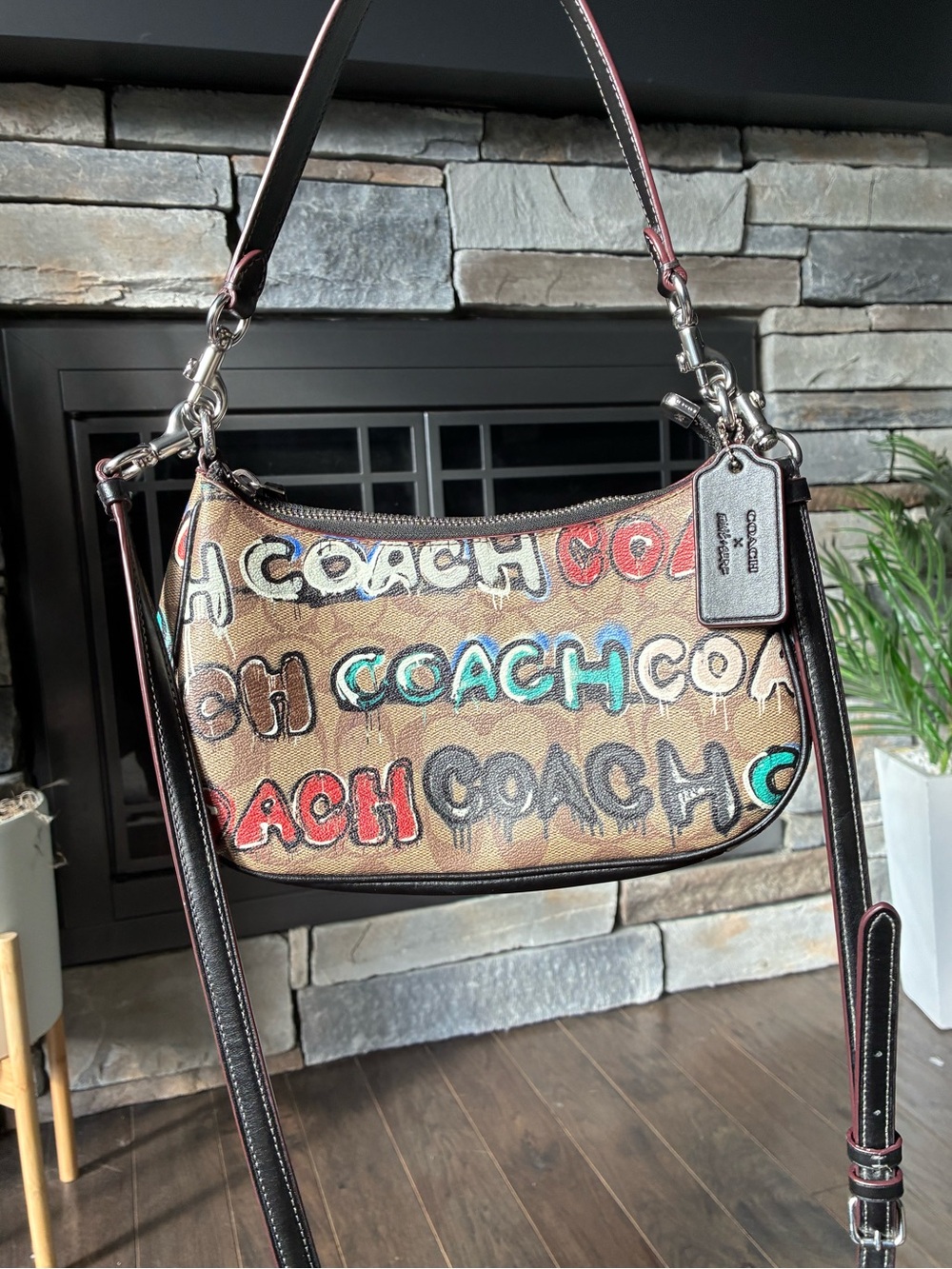 Coach X Mint + Serf Teri Shoulder Crossbody Bag, Graffiti, CM096